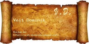 Veit Dominik névjegykártya